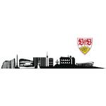 Bunte VfB Stuttgart Wandtattoos Skyline 