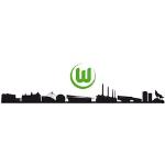 Wandtattoo WALL-ART "VfL Wolfsburg Skyline mit Logo" Wandtattoos bunt (mehrfarbig) Wandsticker