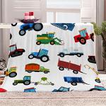 Babydecken mit Traktor-Motiv aus Flanell 70x100 