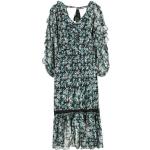 Reduzierte Neongrüne Langärmelige Wallis Maxi Sommerkleider aus Polyester für Damen Größe XS 