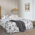 Reduzierte Weiße Gestreifte Walra Bettwäsche Sets & Bettwäsche Garnituren mit Reißverschluss aus Baumwolle trocknergeeignet 135x200 