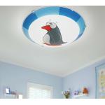 LED Kinder Spiel Zimmer Decken Leuchte Pinguin Motiv Glas Jungen Wand Lampe E27 