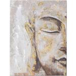 Wandbild 60 x 80 cm Buddha I Holz Beige
