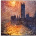 Rote Moderne Artland Claude Monet Leinwanddrucke handgemacht 50x50 