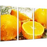 Reduzierte Orange Kunstdrucke XXL aus Holz 62x97 