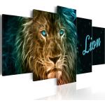 Wandbild - Gold lion | 200x100 cm