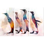 Wandbild Penguin Wandering (3-teilig)