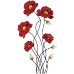Rote Formano Wanddeko mit Blumenmotiv 