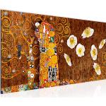 Goldene Moderne Gustav Klimt XXL Leinwandbilder 40x100 1-teilig 