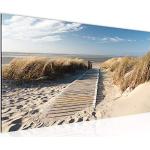 Sandfarbene Moderne XXL Leinwandbilder 40x100 1-teilig 