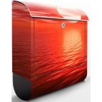 Wandbriefkasten - Red Sunset - Briefkasten Rot , Größe:46cm x 39cm