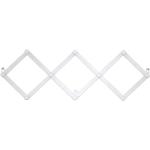Weiße Moderne Garderobenhaken & Kleiderhaken lackiert aus Metall Breite 50-100cm, Höhe 0-50cm, Tiefe 0-50cm 