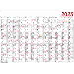 Wandkalender Wandplaner 2025 - alle Größen bis XXL mit oder ohne Laminierung