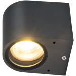 Reduzierte Anthrazitfarbene Heitronic Runde Außenwandleuchten & Außenwandlampen aus Aluminium GU10 