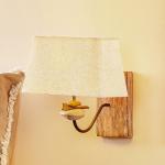 Landhausstil Rechteckige Wandlampen & Wandleuchten aus Holz 