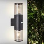 Reduzierte Schwarze Brilliant Außenwandleuchten & Außenwandlampen aus Metall 