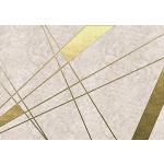 wandmotiv24 Fototapete Abstrakt Gold Linien, XXL 400 x 280 cm - 8 Teile, Wanddeko, Wandbild, Wandtapete, Modern, Textur, Flächen M1134