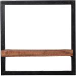 Schwarze Industrial Möbel Exclusive Rechteckige Holzregale Lackierte aus Massivholz Breite 0-50cm, Höhe 0-50cm, Tiefe 0-50cm 