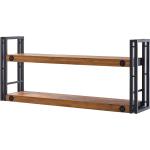 Reduzierte Braune Industrial Ars Manufacti Manchester Holzregale aus Massivholz Breite 100-150cm, Höhe 0-50cm, Tiefe 0-50cm 