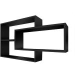 Schwarze Karo Moderne Holzküchenregale aus Holz Breite 100-150cm, Höhe 100-150cm, Tiefe 0-50cm 