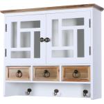 Weiße Retro Hängeschränke & Oberschränke aus Holz 
