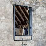 Schwarze Industrial Homedreams Rechteckige Wandspiegel mit Rahmen aus Metall 
