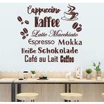 Schokoladenbraune Wandtattoos Kaffee mit Kaffee-Motiv 