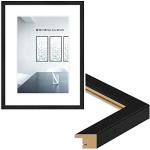 Reduzierte Schwarze Moderne Quadratische Fotorahmen aus Massivholz 30x30 