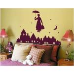 Weiße Bilder-Welten Mary Poppins Wandtattoos Kinderzimmer 