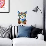 Bunte Moderne Wandtattoos Katze mit Tiermotiv 