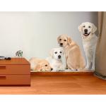Goldene Wandtattoos Tiere mit Hundemotiv aus Vinyl 