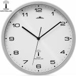 Monzana Wanduhr Funk Automatische Zeitumstellung Geräuscharm Quarzuhrwerk Analog 31cm Indoor Funkuhr Uhr Modern Weiß Silber