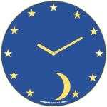 moderne Wanduhr Zeit Design Euro Flagge Sterne