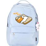 WANHONGYUE Gudetama Anime Kaninchenanhänger Rucksack Schultaschen Büchertasche für Mädchen und Frauen Blau / 1