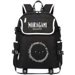WANHONGYUE Noragami Anime Cosplay Schoolbag Luminous Rucksack 15.6" Laptop Backpack with USB Charging Port Black