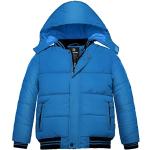 Reduzierte Blaue Gesteppte Wasserdichte Winddichte Kinderkapuzenmäntel aus Fleece gepolstert für Jungen Größe 122 für den für den Winter 