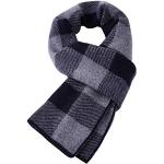 Dunkelblaue Kaschmir-Schals aus Wolle für Herren für den für den Winter 