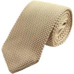 Beige Unifarbene Sportliche Krawatten-Sets für Herren 