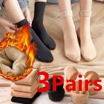 Dunkelgrüne Thermo-Socken aus Baumwollmischung maschinenwaschbar für Damen Einheitsgröße für den für den Winter 