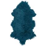 Reduzierte Blaue Moderne Schaffelle & Schaffellteppiche aus Fell 