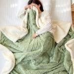 Khakifarbene Unifarbene Rechteckige Bettdecken & Oberbetten aus Fleece für den für den Winter 