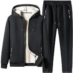 Schwarze Unifarbene Wasserdichte Atmungsaktive Mini Gefütterte Lederjacken mit Reißverschluss aus Softshell für Herren Größe 6 XL für den für den Herbst 