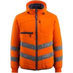 Orange Wasserdichte Winddichte Atmungsaktive MASCOT Warnschutzjacken mit Reißverschluss aus Polyester mit Reflektoren für Herren Größe XL für den für den Winter 
