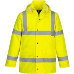 Gelbe Wasserdichte Warnschutzjacken aus Polyester mit Kapuze Größe 7 XL 
