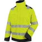Gelbe Wasserdichte Modyf Warnschutzjacken aus PU mit Kapuze für Herren für den für den Winter 