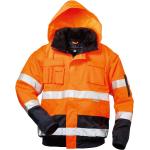Orange Wasserdichte Atmungsaktive Elysee Workwear Pilotenjacken mit Reißverschluss aus Kunstfell mit Reflektoren für Herren Größe XL für den für den Winter 
