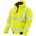 Gelbe Wasserdichte Winddichte Pilotenjacken mit Reißverschluss aus Polyester schmutzabweisend für Herren Größe XL für den für den Winter 