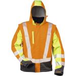 Orange Wasserdichte Winddichte Atmungsaktive Elysee Workwear Warnschutzjacken mit Reißverschluss aus Softshell mit Reflektoren für Herren Größe XL 