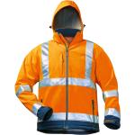 Orange Wasserdichte Winddichte Atmungsaktive Elysee Workwear Warnschutzjacken mit Reißverschluss aus Softshell mit Reflektoren für Herren Größe XL 