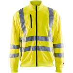 Gelbe Stehkragen Zip Hoodies & Sweatjacken mit Reißverschluss aus Polyester mit Reflektoren für Herren Größe L für den für den Winter 